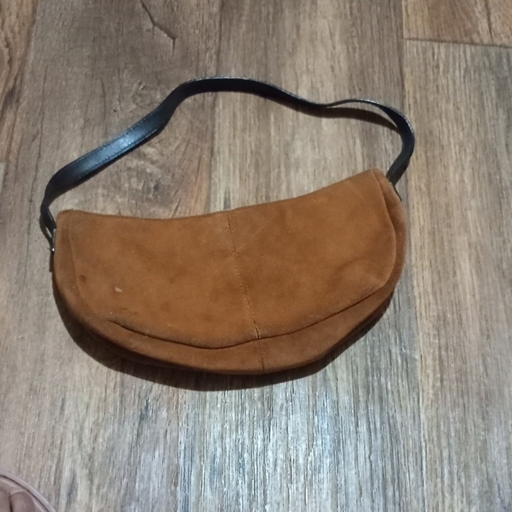 Floral Embroidered Tan Shoulder Bag - Picture 2 of 5